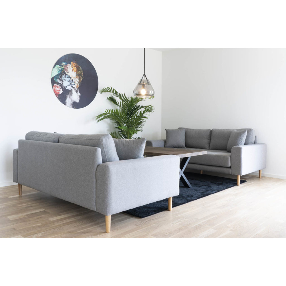 House Nordic - Lido 2 személyes kanapé, Világosszürke