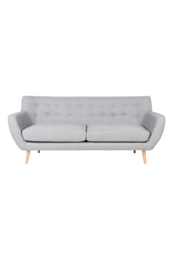 House Nordic - Monte 3 személyes bársony kanapé, világos szürke, 1301530