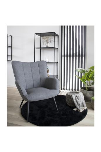 House Nordic - Florida Kerek Szőnyeg, Fekete, Ø120 cm